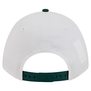 Men's New Era White/Green South Florida Bulls Arch Two-Tone Rope 9FORTY A-Frame M-Crown Adjustable Hat