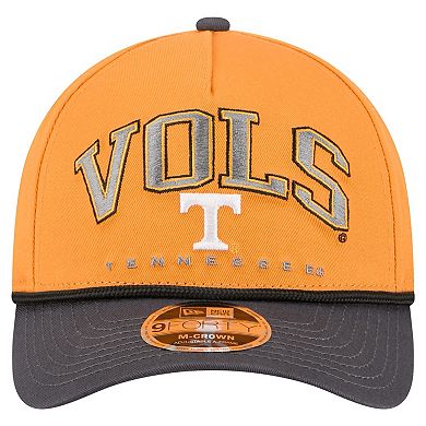 Men's New Era Tennessee Orange/Charcoal Tennessee Volunteers Arch Two-Tone Rope 9FORTY A-Frame M-Crown Adjustable Hat