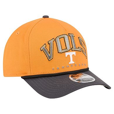 Men's New Era Tennessee Orange/Charcoal Tennessee Volunteers Arch Two-Tone Rope 9FORTY A-Frame M-Crown Adjustable Hat
