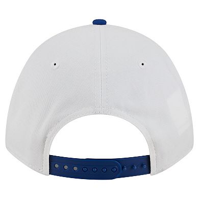 Men's New Era White/Royal Duke Blue Devils Arch Two-Tone Rope 9FORTY A-Frame M-Crown Adjustable Hat