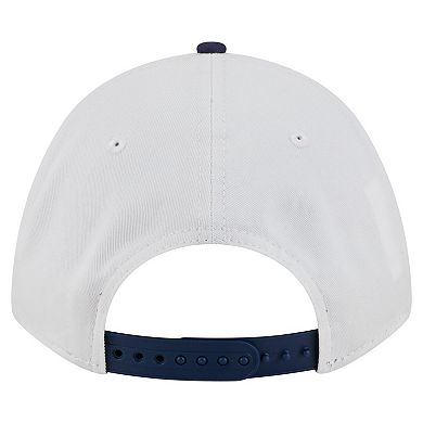 Men's New Era White/Navy Ole Miss Rebels Arch Two-Tone Rope 9FORTY A-Frame M-Crown Adjustable Hat