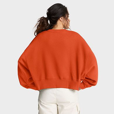 Women's Nike Orange Clemson Tigers Oversized Phoenix Arch Pullover Sweatshirt