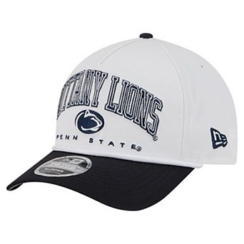 Men's New Era White/Navy Penn State Nittany Lions Arch Two-Tone Rope 9FORTY A-Frame M-Crown Adjustable Hat
