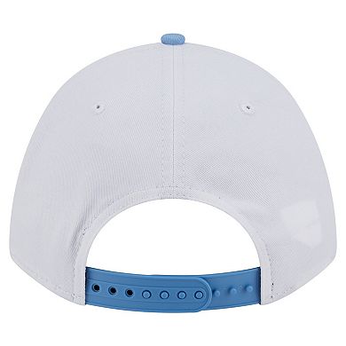 Men's New Era White/Carolina Blue North Carolina Tar Heels Arch Two-Tone Rope 9FORTY A-Frame M-Crown Adjustable Hat