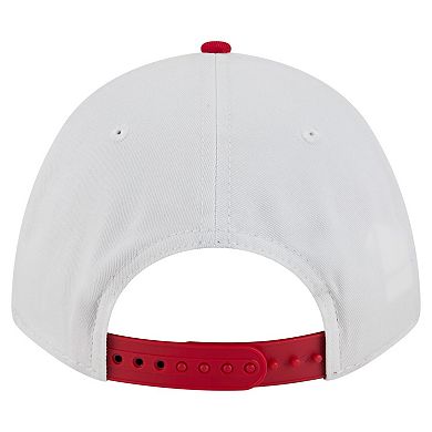 Men's New Era White/Scarlet Nebraska Huskers Arch Two-Tone Rope 9FORTY A-Frame M-Crown Adjustable Hat