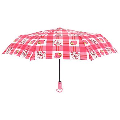 Strawberry Shortcake Gingham Plaid Compact Umbrella