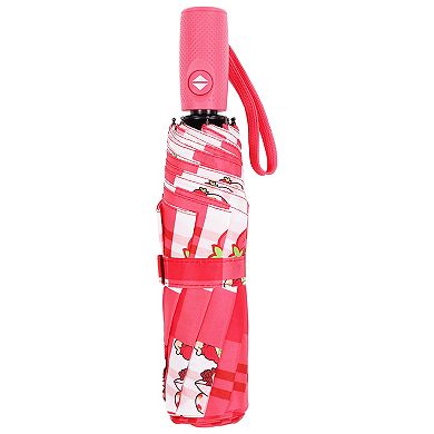 Strawberry Shortcake Gingham Plaid Compact Umbrella