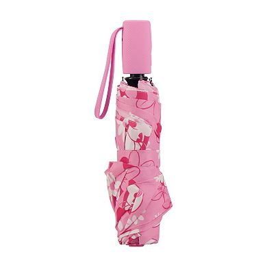 Disney's Minnie Mouse Floral Compact Travel Umbrella