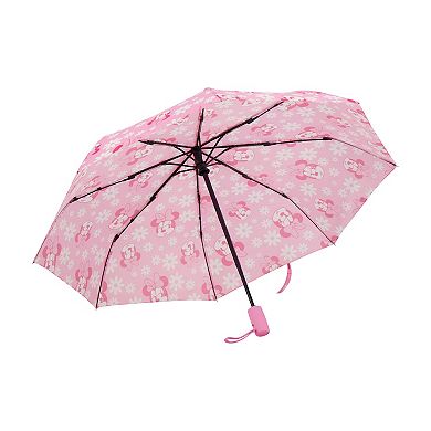 Disney's Minnie Mouse Floral Compact Travel Umbrella