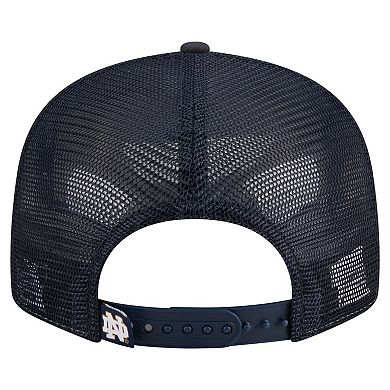 Men's New Era Black/Gold Notre Dame Fighting Irish Outdoor Wide Panel 9FIFTY Snapback Trucker Hat