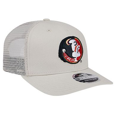 Men's New Era Stone Florida State Seminoles Canvas 9SEVENTY Stretch-Snap Adjustable Hat