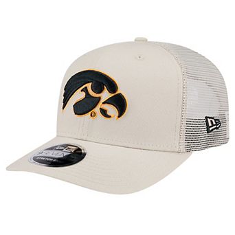 Men's New Era Stone Iowa Hawkeyes Canvas 9SEVENTY Stretch-Snap Adjustable Hat