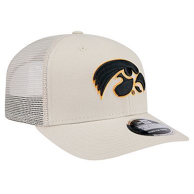 Men's New Era Stone Iowa Hawkeyes Canvas 9SEVENTY Stretch-Snap Adjustable Hat