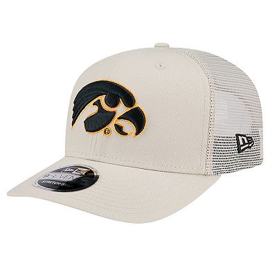 Men's New Era Stone Iowa Hawkeyes Canvas 9SEVENTY Stretch-Snap Adjustable Hat
