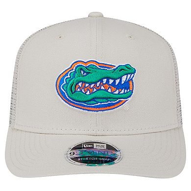 Men's New Era Stone Florida Gators Canvas 9SEVENTY Stretch-Snap Adjustable Hat