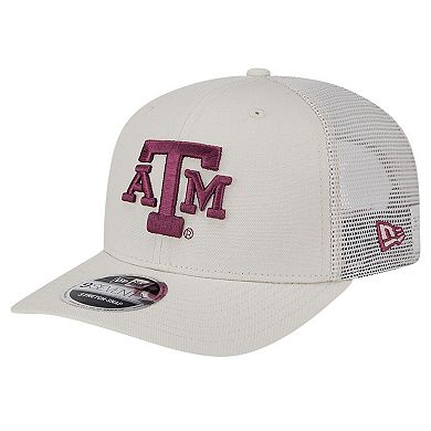 Men's New Era Stone Texas A&M Aggies Canvas 9SEVENTY Stretch-Snap Adjustable Hat