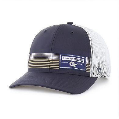 Men's '47 Navy Georgia Tech Yellow Jackets Rangefinder brrr Trucker Adjustable Hat
