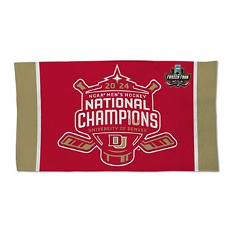 WinCraft Denver Pioneers 2024 NCAA Men's Ice Hockey National Champions Locker Room 22'' x 42'' Two-Sided Towel