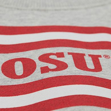 Men's Mitchell & Ness Heather Gray Ohio State Buckeyes All Over Print Sweatshirt