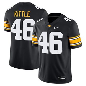 Men's Nike George Kittle #46 Black Iowa Hawkeyes Alumni Player Game Jersey