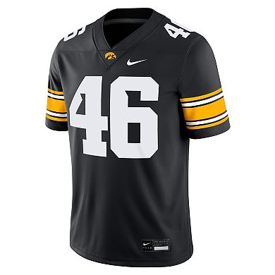 Men's Nike George Kittle #46 Black Iowa Hawkeyes Alumni Player Game Jersey