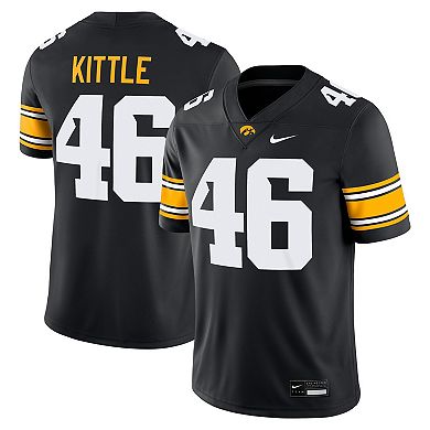 Men's Nike George Kittle #46 Black Iowa Hawkeyes Alumni Player Game Jersey