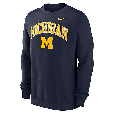 Men's Nike Navy Michigan Wolverines Arch Pullover Sweatshirt