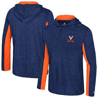 Men's Colosseum Navy Virginia Cavaliers Always Sunny Quarter-Zip Hoodie