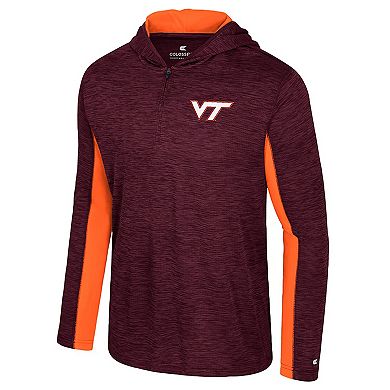 Men's Colosseum Maroon Virginia Tech Hokies Always Sunny Quarter-Zip Hoodie