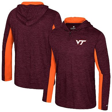 Men's Colosseum Maroon Virginia Tech Hokies Always Sunny Quarter-Zip Hoodie
