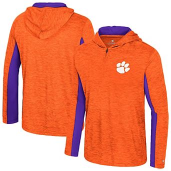 Men's Colosseum Orange Clemson Tigers Always Sunny Quarter-Zip Hoodie