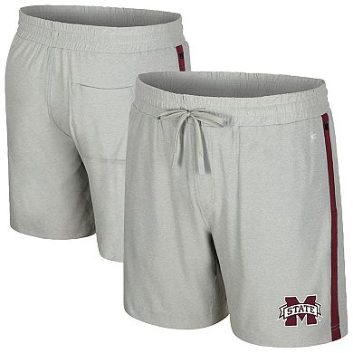 Men's Colosseum Gray Mississippi State Bulldogs Mac Shorts