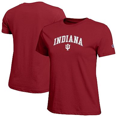 Women's Champion Crimson Indiana Hoosiers Arched Over Logo T-Shirt