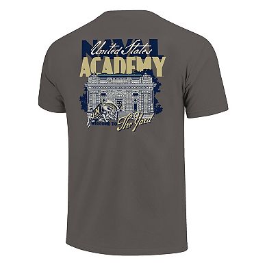 Unisex Image One Gray Navy Midshipmen Hyper Local The Yard Bill T-Shirt