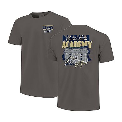 Unisex Image One Gray Navy Midshipmen Hyper Local The Yard Bill T-Shirt
