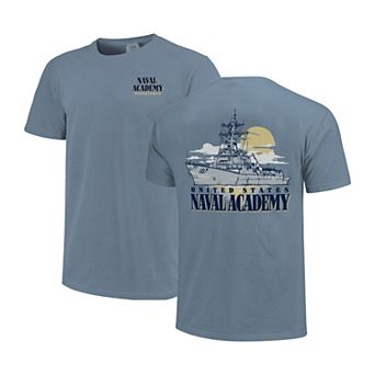 Unisex Image One Blue Navy Midshipmen Hyper Local Naval Ship Sunset T-Shirt