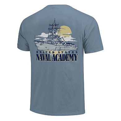 Unisex Image One Blue Navy Midshipmen Hyper Local Naval Ship Sunset T-Shirt