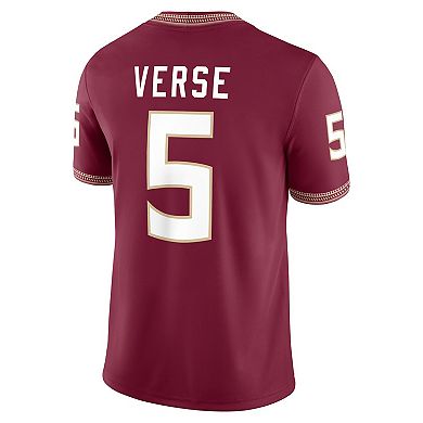 Men's Nike Jared Verse Garnet Florida State Seminoles Player Game Jersey