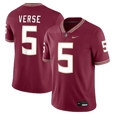 Men's Nike Jared Verse Garnet Florida State Seminoles Player Game Jersey