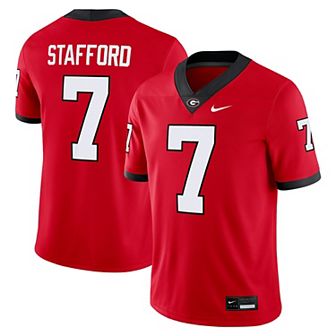 Men's Nike Matthew Stafford Red Georgia Bulldogs Player Game Jersey