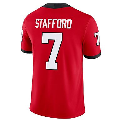 Men's Nike Matthew Stafford Red Georgia Bulldogs Player Game Jersey