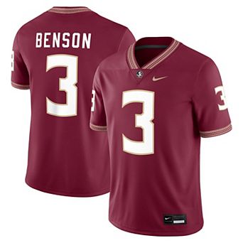 Men's Nike Trey Benson Garnet Florida State Seminoles Player Game Jersey