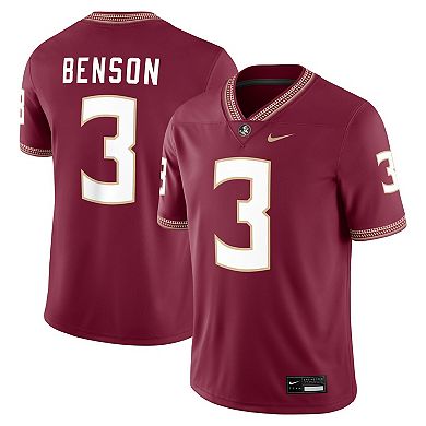 Men's Nike Trey Benson Garnet Florida State Seminoles Player Game Jersey