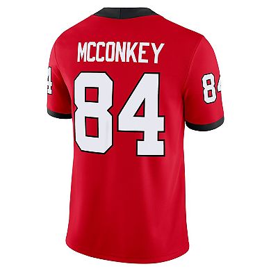 Men's Nike Ladd McConkey Red Georgia Bulldogs Player Game Jersey