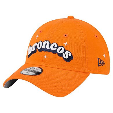 Girls Youth New Era Orange Denver Broncos Cheer 9TWENTY Adjustable Hat