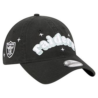 Girls Youth New Era Black Las Vegas Raiders Cheer 9TWENTY Adjustable Hat