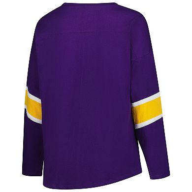 Women's Fanatics Purple Minnesota Vikings Plus Size Redzone 3/4-Sleeve Scoop Neck T-Shirt