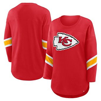 Women's Fanatics Red Kansas City Chiefs Plus Size Redzone 3/4-Sleeve Scoop Neck T-Shirt