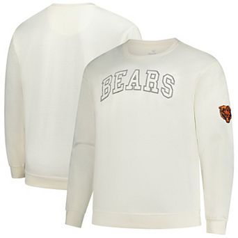 Men's Profile Cream Chicago Bears Big & Tall Fleece Sweatshirt