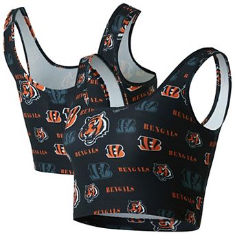 Women's Concepts Sport Black Cincinnati Bengals Mosaic Allover Print Bralette